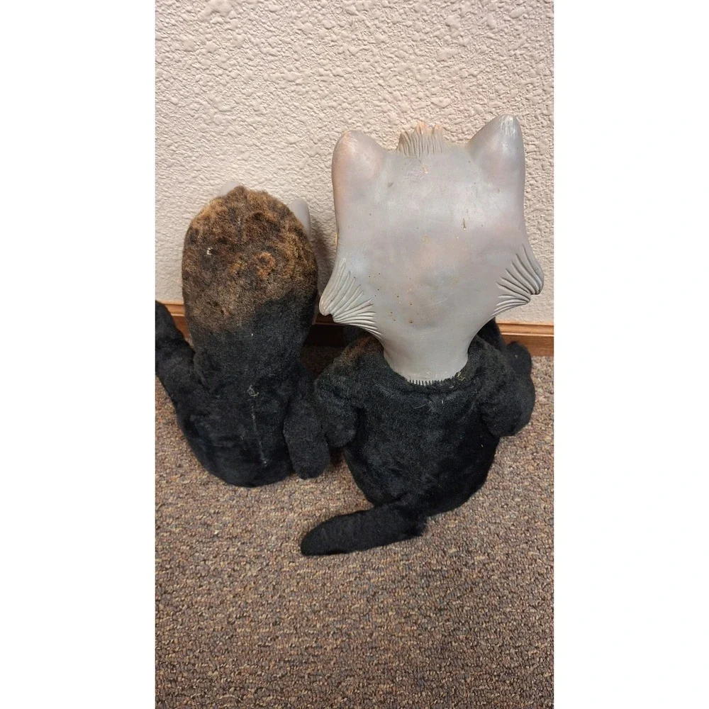 Knickerbocker Mr/ Mrs Jinx Black Cat Plush Toy Huckleberry‎ Hound Rubber